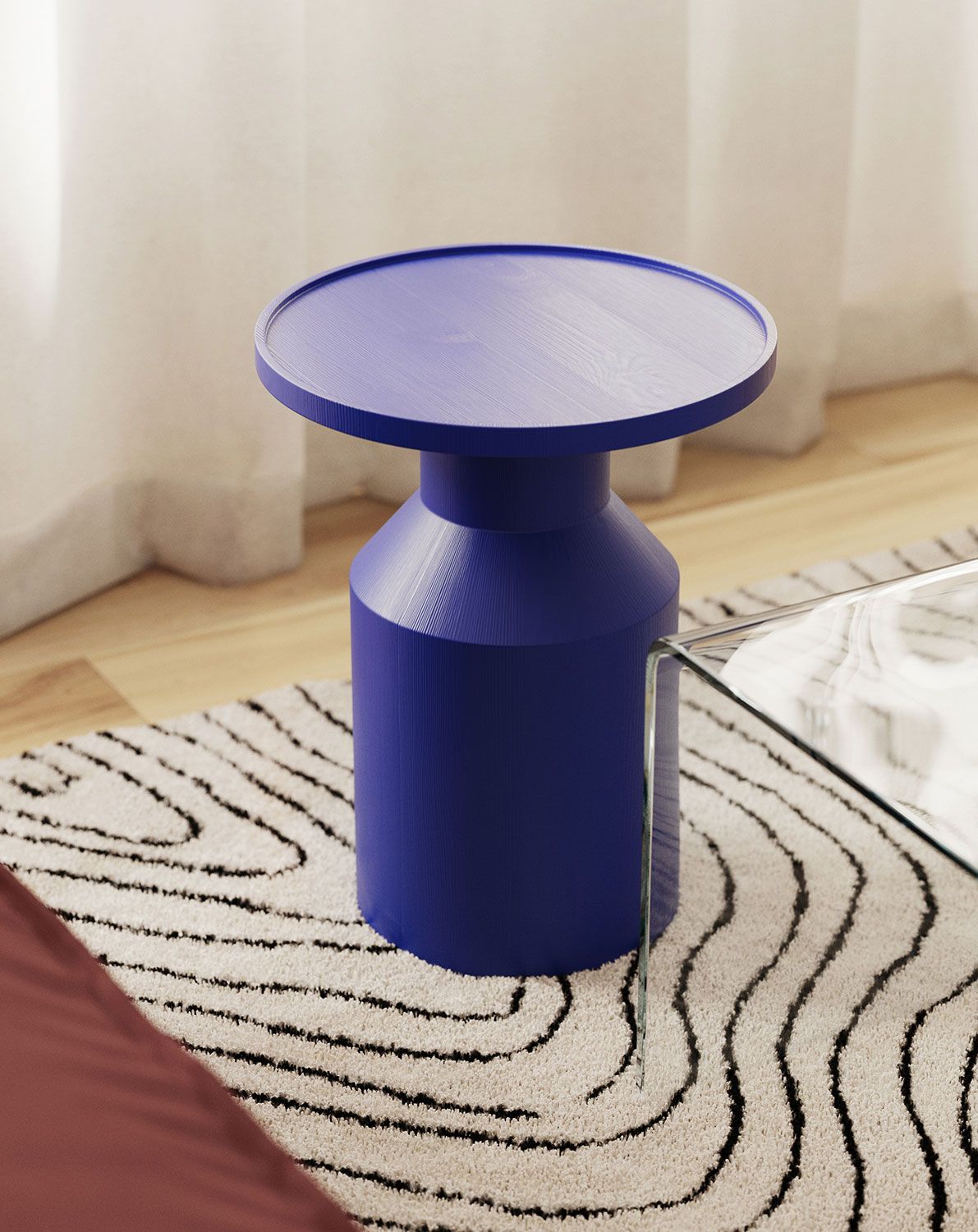 Table auxiliaire en bois FLAT SP2 Cobalt