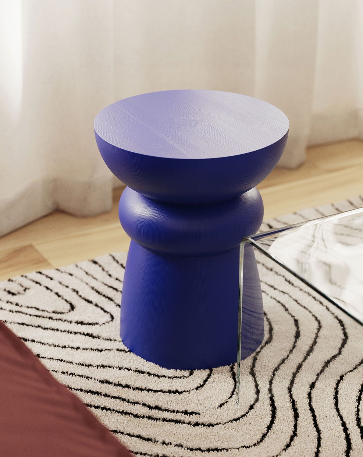Table auxiliaire en bois FOLD SP5 Cobalt