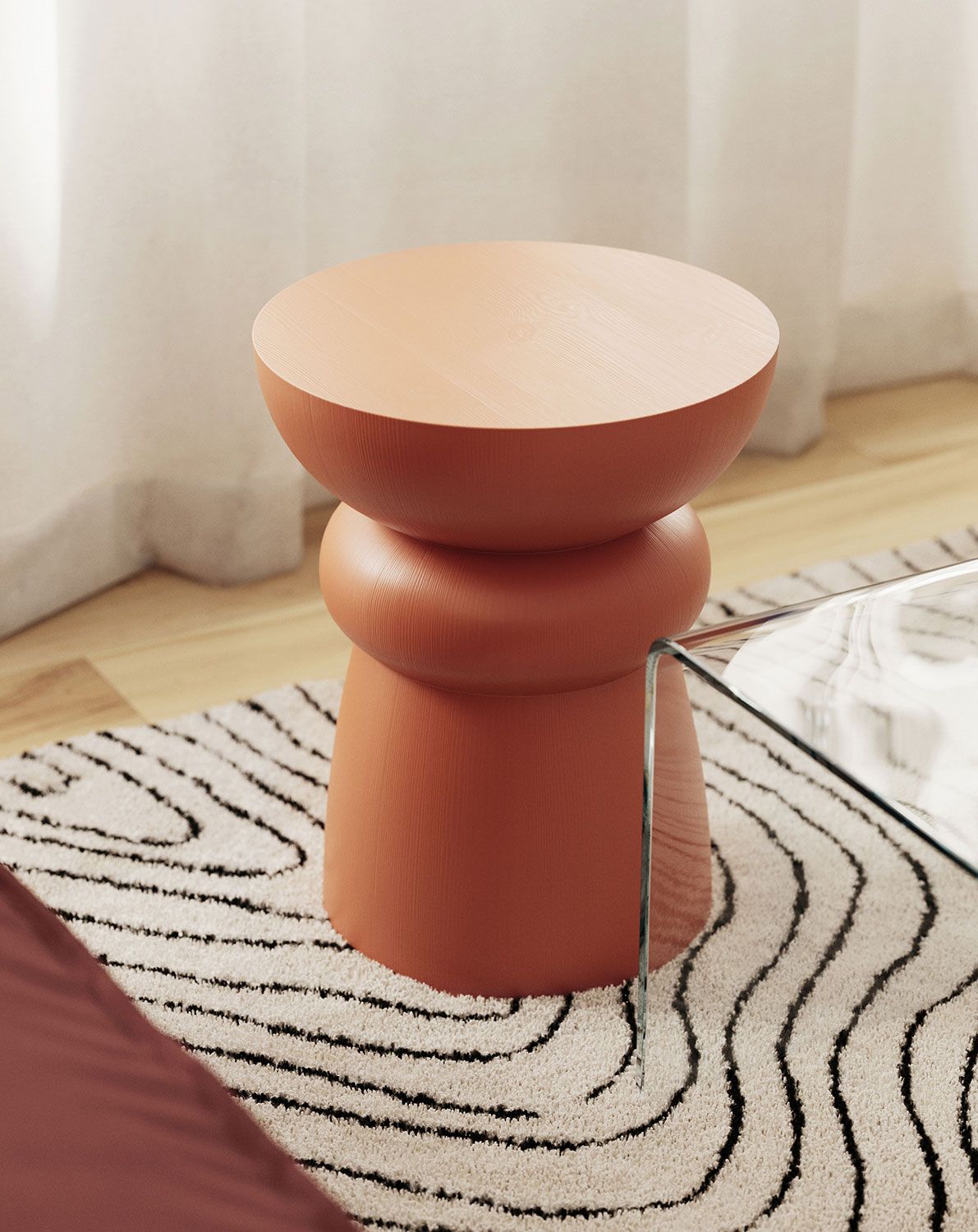 Table auxiliaire en bois FOLD SP5 Mandarin