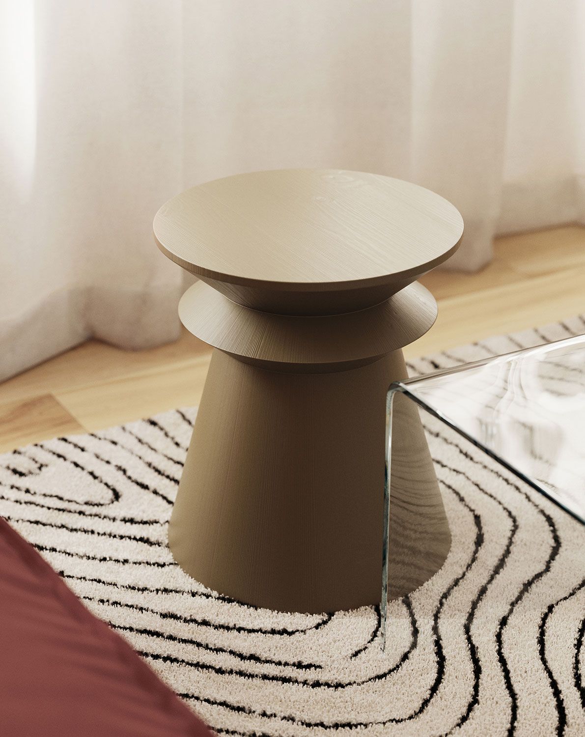 Table auxiliaire en bois LINE2 SP4 Olive