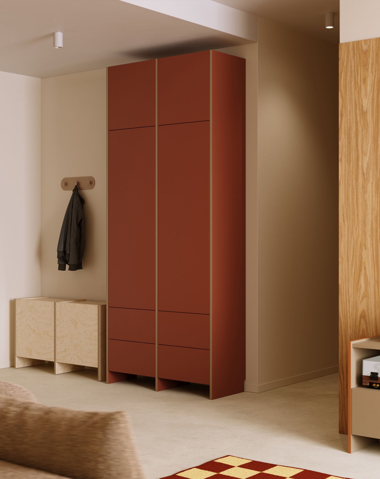 ASKA - Armoire haute ASK21
Couleur : Terracotta ardent
Placage : Cappuccino