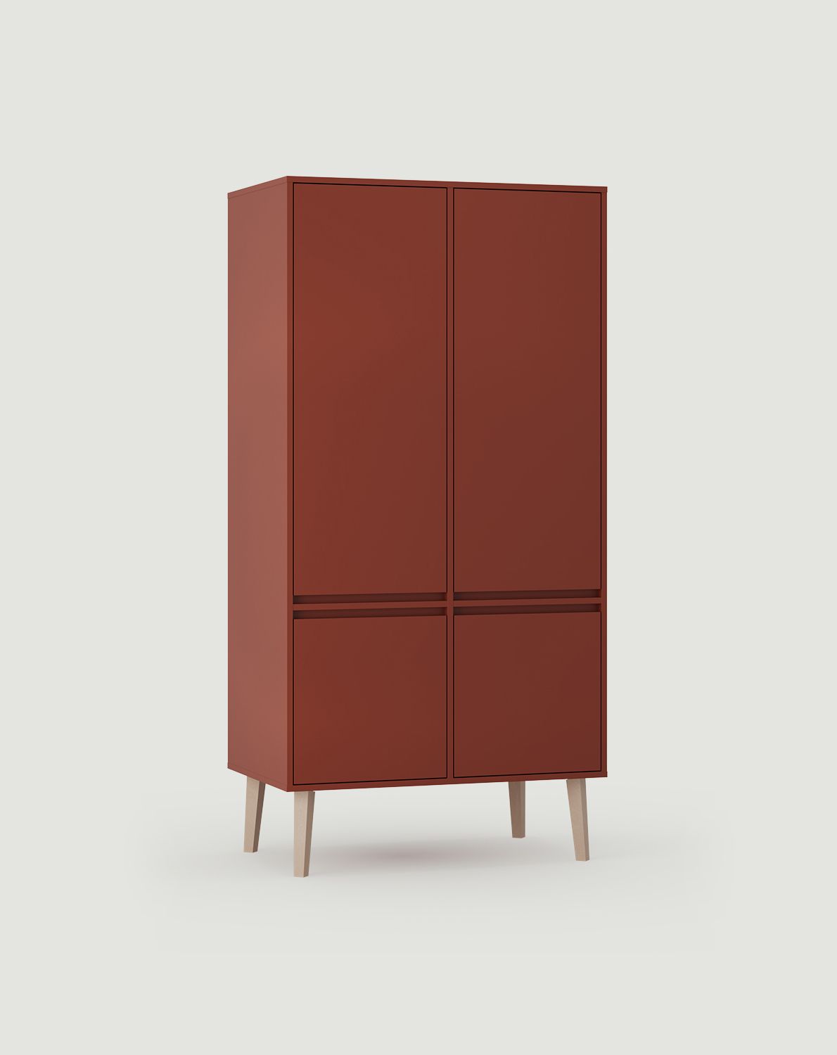 FENRIS armoire profonde à deux tringles SZF6
Couleur : Terracotta ardent
Pied : hêtre trapézoïdal Beige