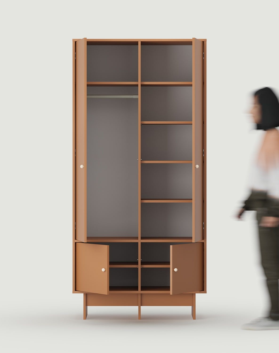 KABE SZK06 armoire profonde avec barre en style JAPANDI