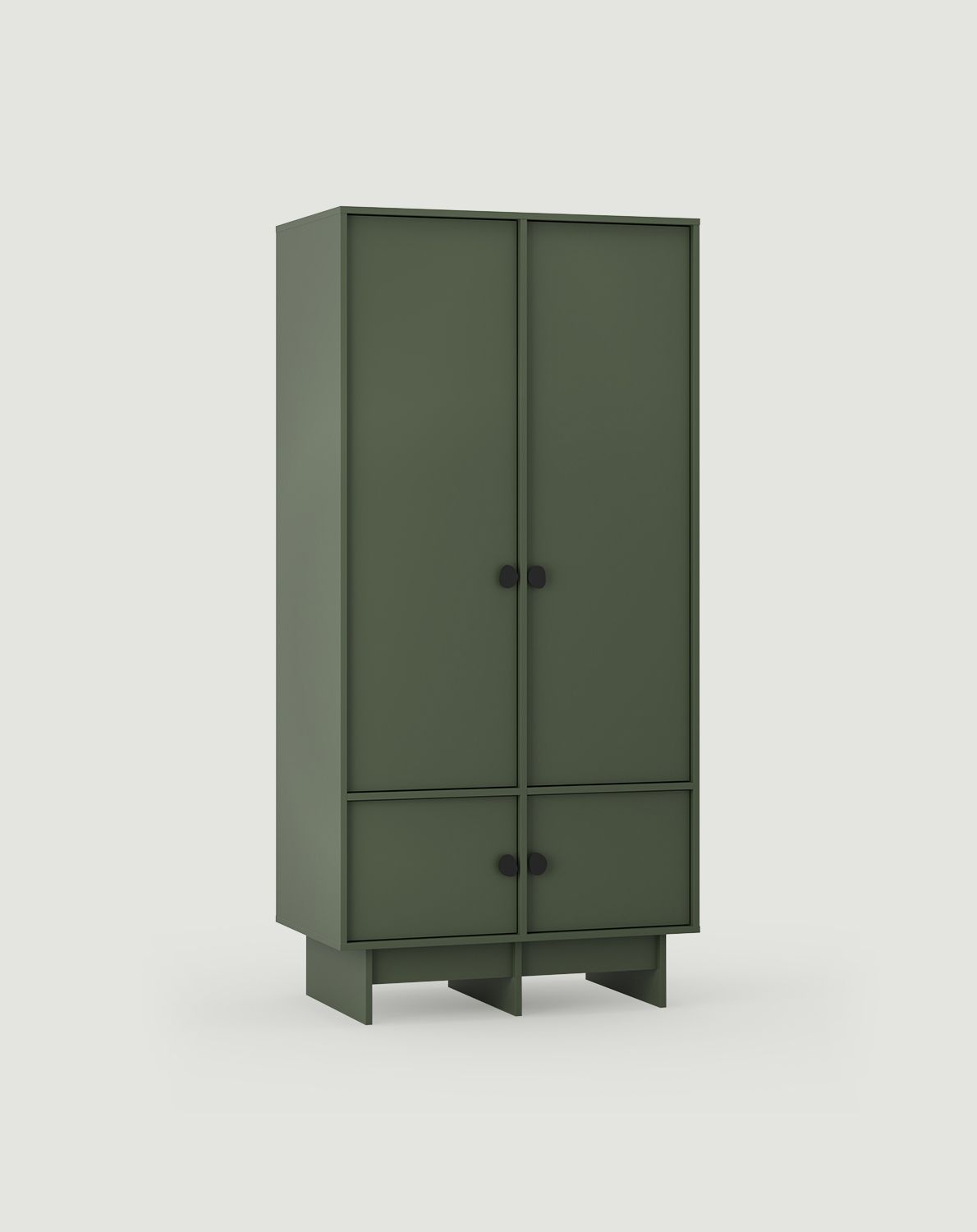 KABE SZK06 armoire profonde avec barre en style JAPANDI
Couleur : vert cyprès
Poignée : Poignée en acier teinté noir