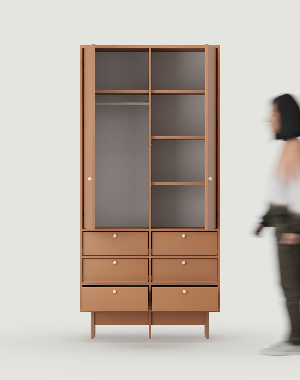 KABE SZK07 armoire profonde avec barre en style JAPANDI