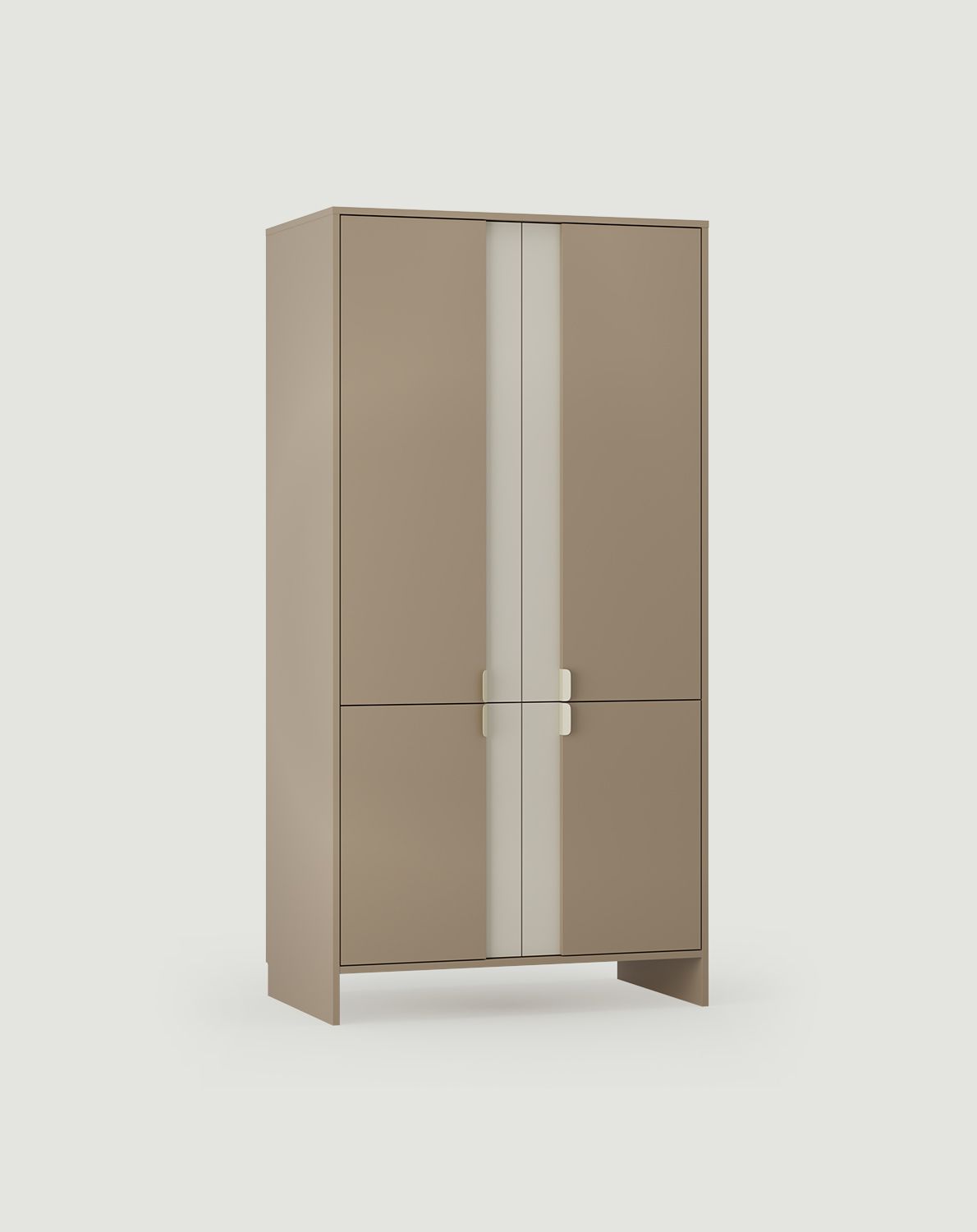 LAYERS armoire profonde à deux tringles LAY71
Couleur : Cappuccino
Couleur de la façade : Milky Way
Poignée : poignée LAYERS 110 Milky Way
                            
