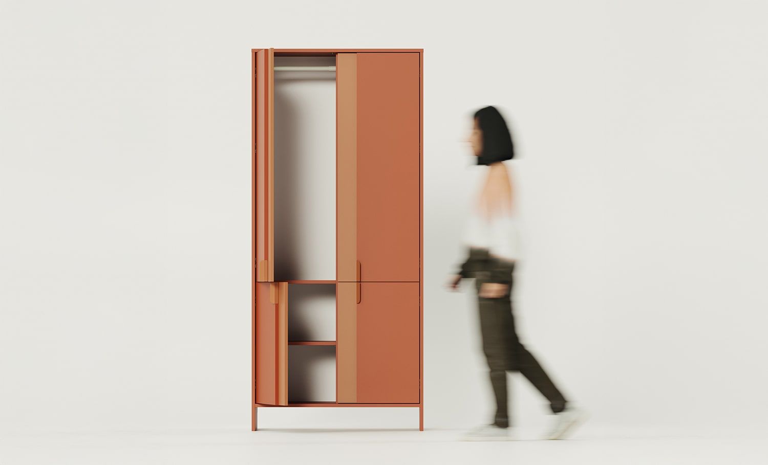 LAYERS armoire profonde avec barre LAY69
Couleur : Terracotta ardent
Couleur de la façade : Terracotta feu
Poignée : poignée LAYERS 110 Terracotta feu
