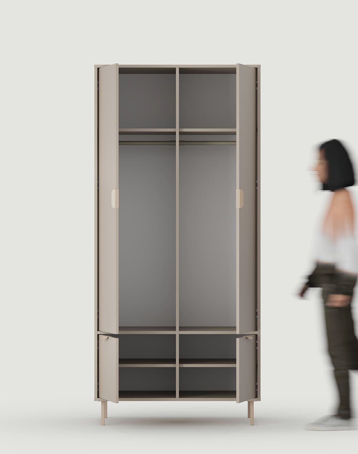 SIGI armoire profonde à deux tringles SZS9