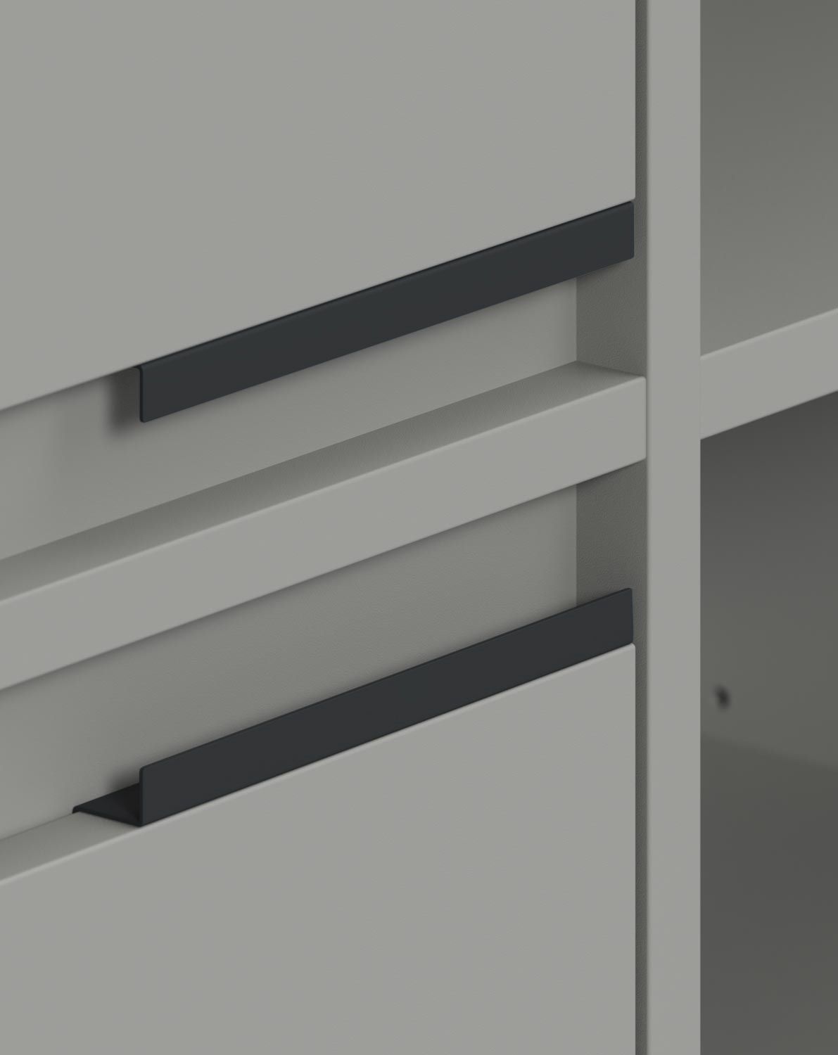 Armoire INEA ISZ3
Couleur : Poussière de lune
Couleur des pieds et des poignées : Acier Inea Black