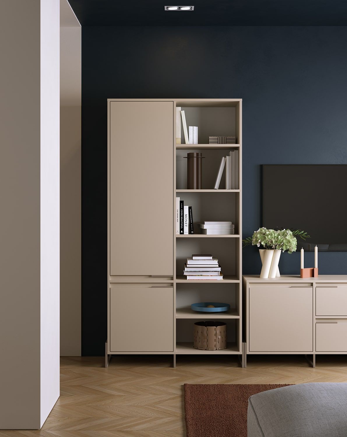 Armoire INEA ISZ3
Couleur : Beige Champagne
Couleur des pieds et des poignées : Acier Inea Cappuccino