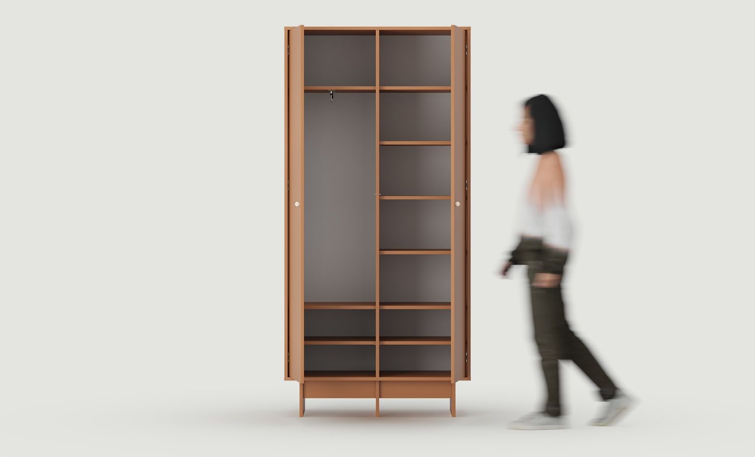 Armoire KABE SZK01 en style JAPANI
Couleur : Sahara Deep
Poignée : Poignée boule en bois KD