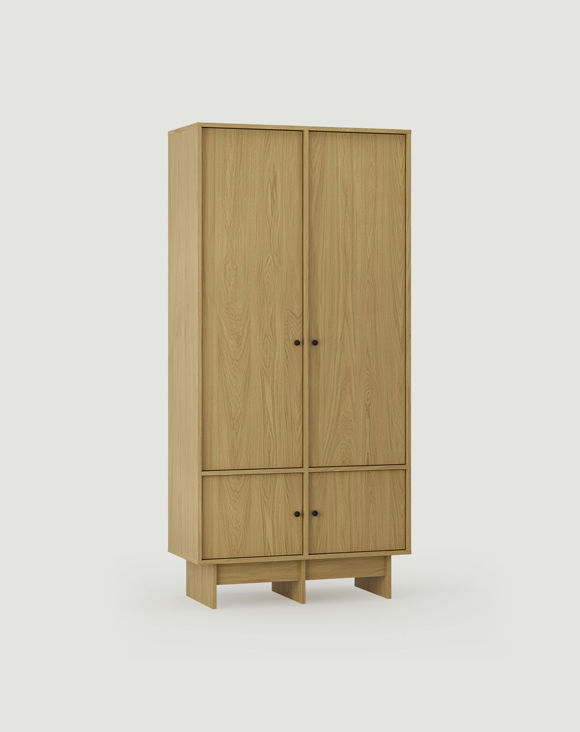 KABE SZK02 armoire en style JAPANI
Couleur : Placage chêne naturel
Poignée : Poignée boule Noir KD