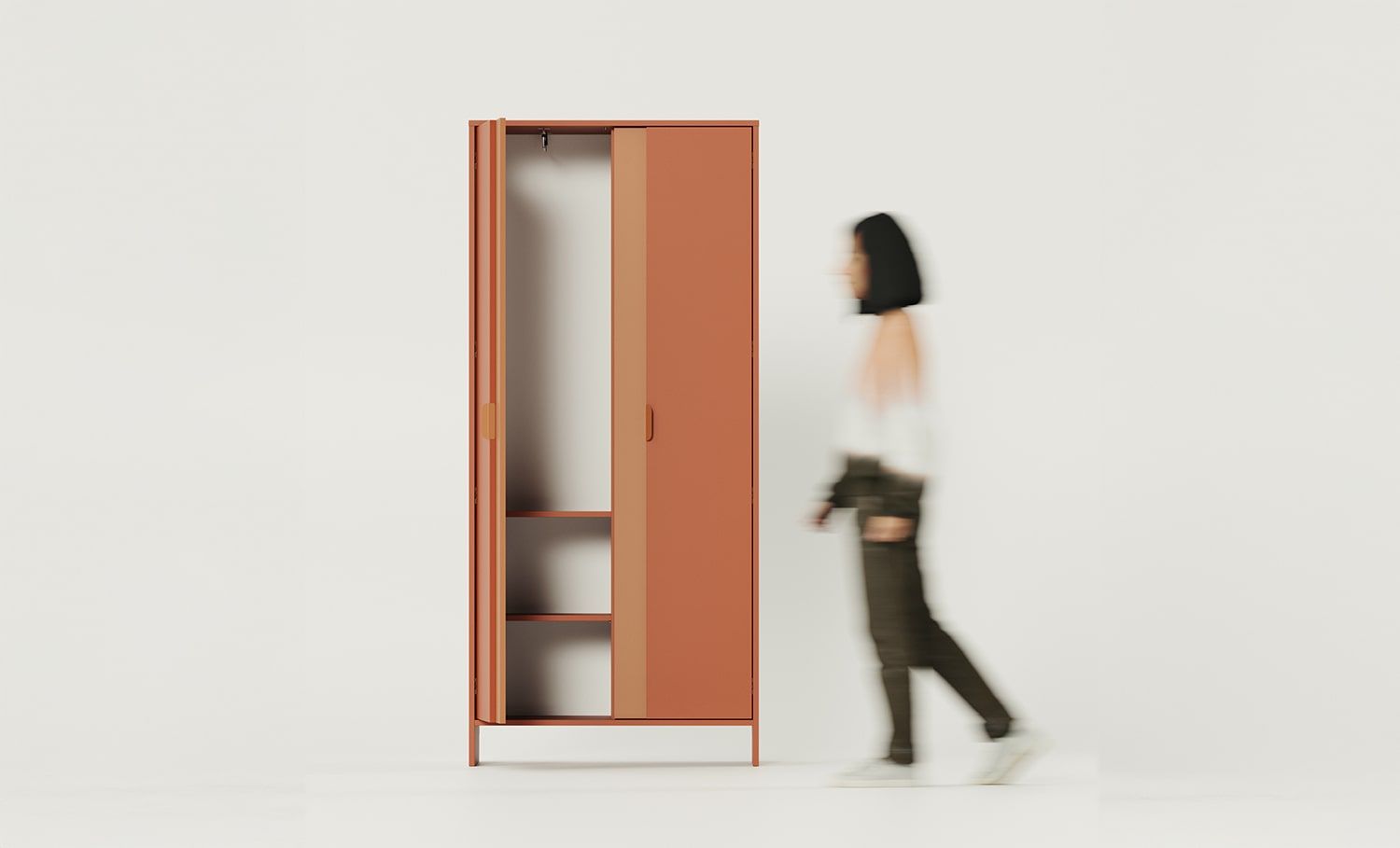 Armoire LAYERS LAY42
Coloris : Terracotta ardent
Coloris 2 : Sahara Deep
Poignée : Poignée de bord LAYERS 110 Terracotta feu