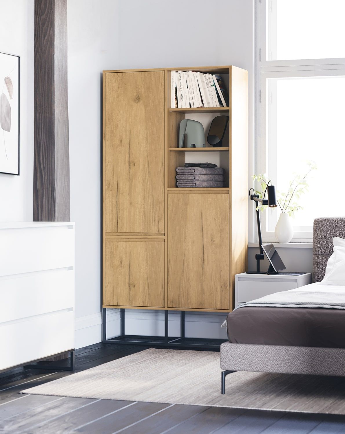 Armoire ODIS SZO3
Coloris : Chêne Or
Couleur des pieds : ODIS Steel Black