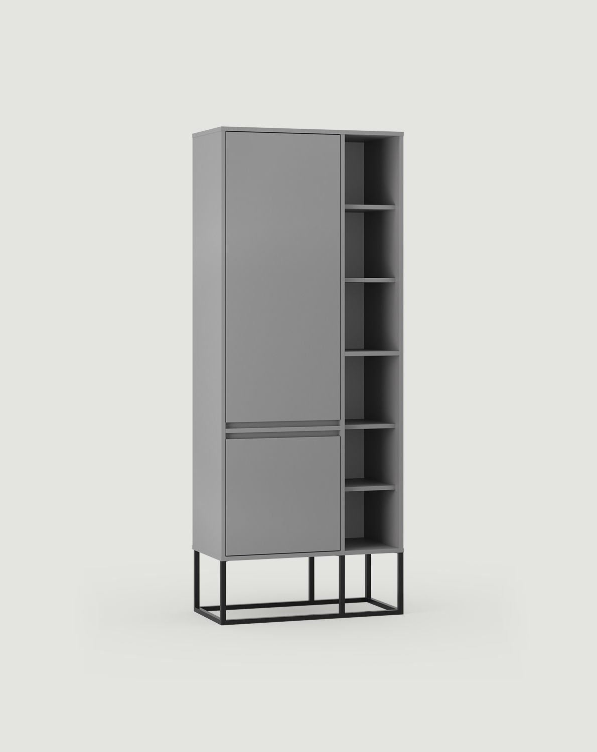 Armoire asymétrique ODIS SZOA4
Couleur : Poussière de lune
Couleur des jambes : ODIS steel Black
