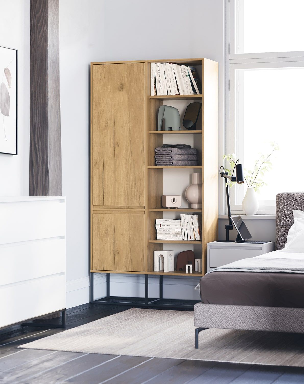 Armoire ODIS SZO4
Coloris : Chêne Or
Couleur des pieds : ODIS Steel Black