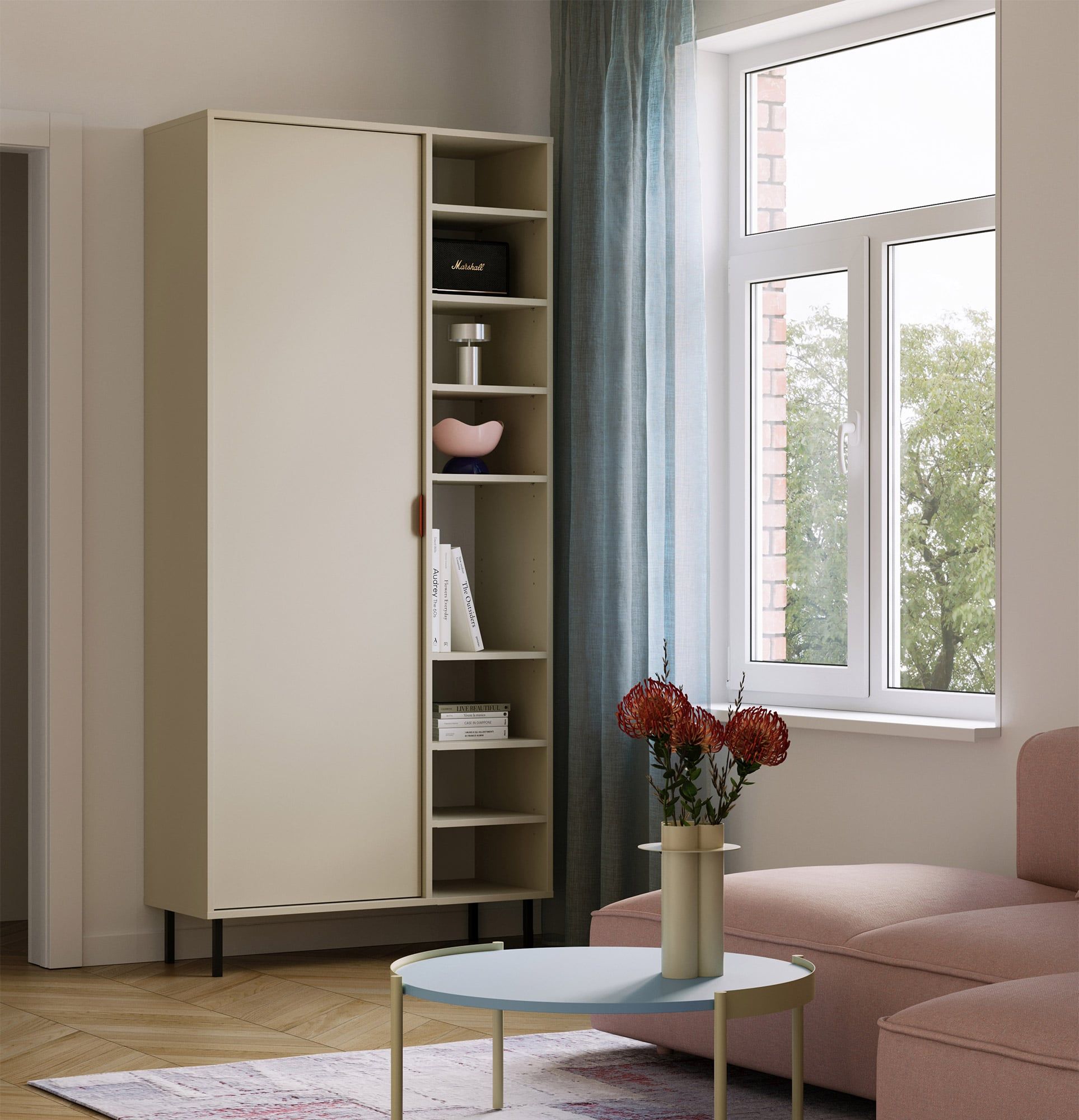 Armoire asymétrique SIGI SZSA1
Couleur : Voie lactée
Pied : Noir
Poignée : LAYERS 110 Fiery Terracotta