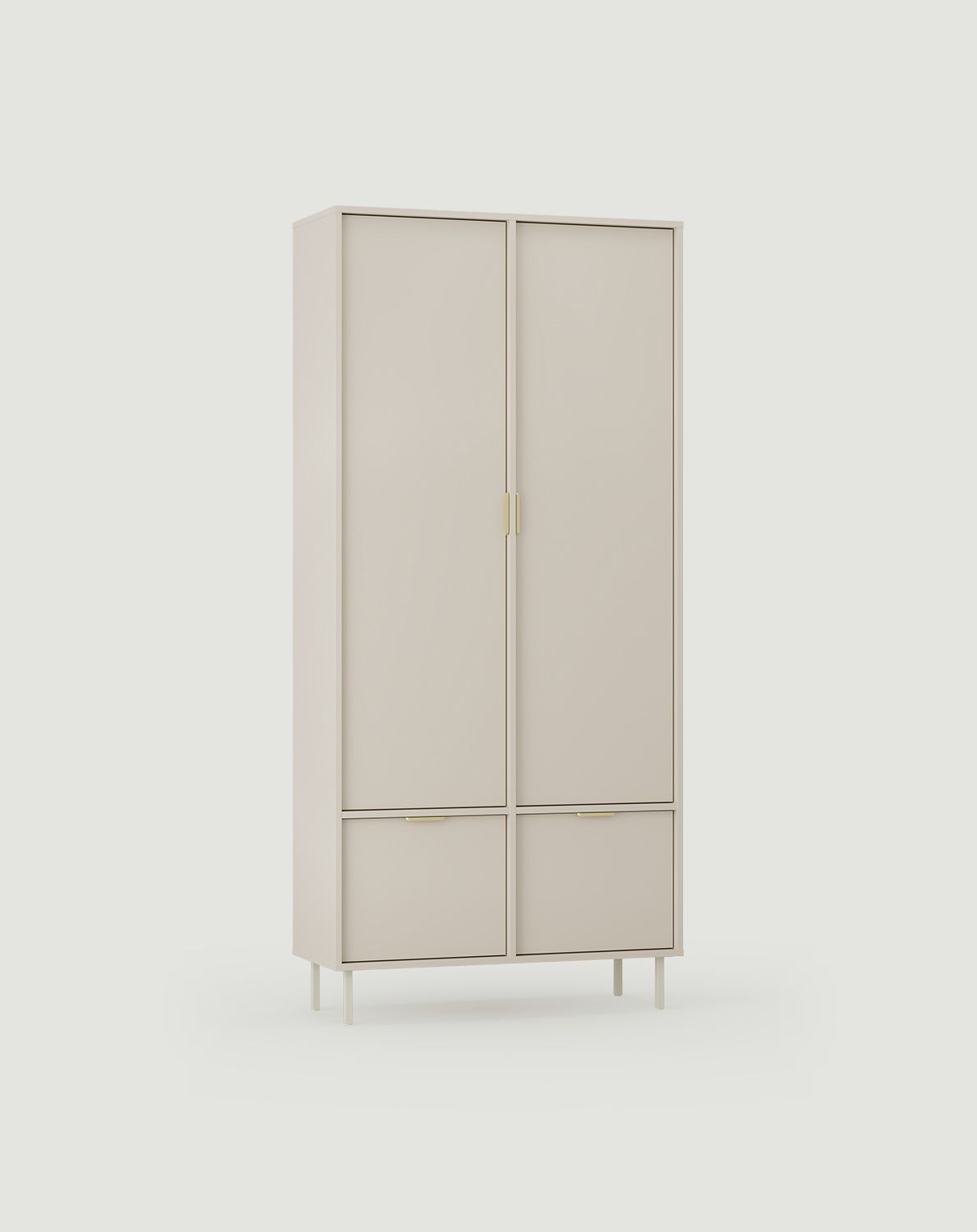 Armoire SIGI SZS3
Couleur : cachemire enveloppant
Patte : Milky Way
Poignée : LING Gold