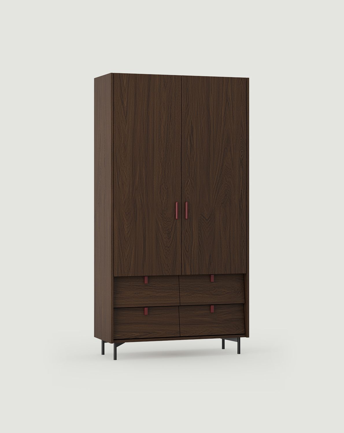 Armoire SKRA SKR48
Couleur : Placage chêne foncé
Poignée supérieure : Bourgogne Cigare
Poignée inférieure : Burgundy Wedge
Pied : Noir
  