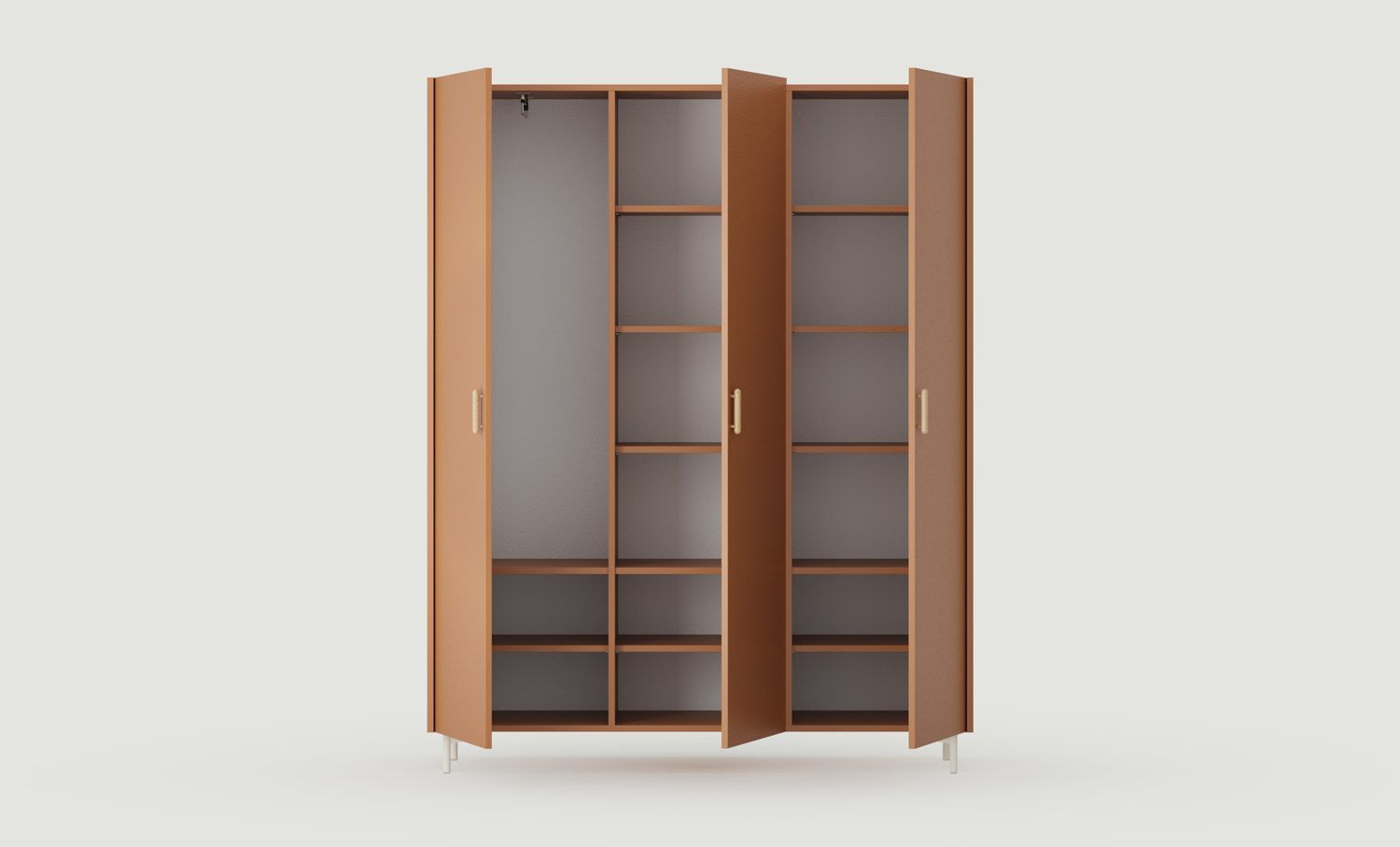 Armoire SKRA SKR53
Couleur : Sahara Deep
Poignée supérieure : Chêne Cigare
Poignée inférieure : bouton en chêne
Pied : Milky Way