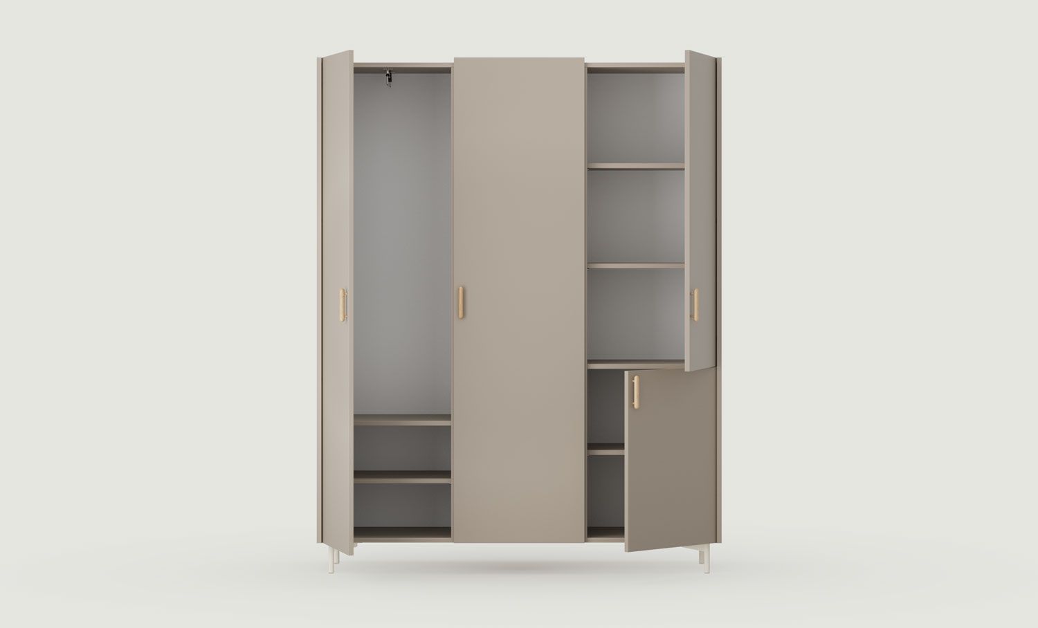Armoire SKRA SKR55
Couleur : Argile cendrée
Pied : Milky Way
Poignée : Cigar Oak
                            