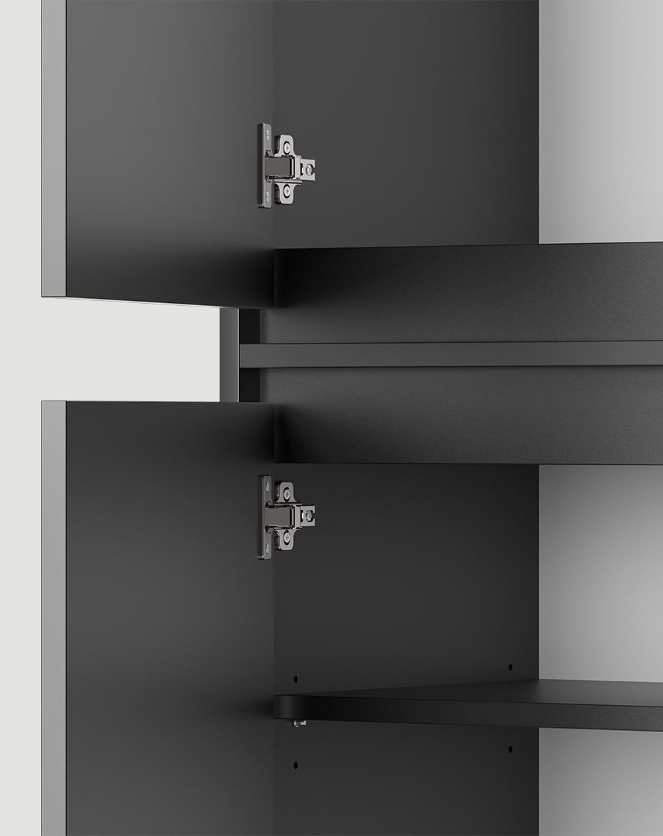 Armoire avec étagères FENRIS SZF3
Couleur : Noir Onyx