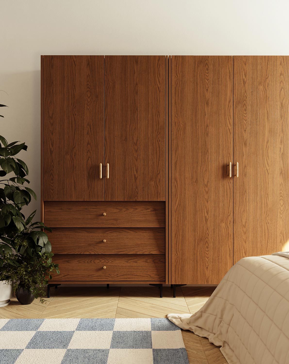 Armoire SKRA SKR51
Couleur : Chêne rustique
Poignée supérieure : chêne cigare
Poignée inférieure : bouton en chêne
Pied : Noir
                            
                            