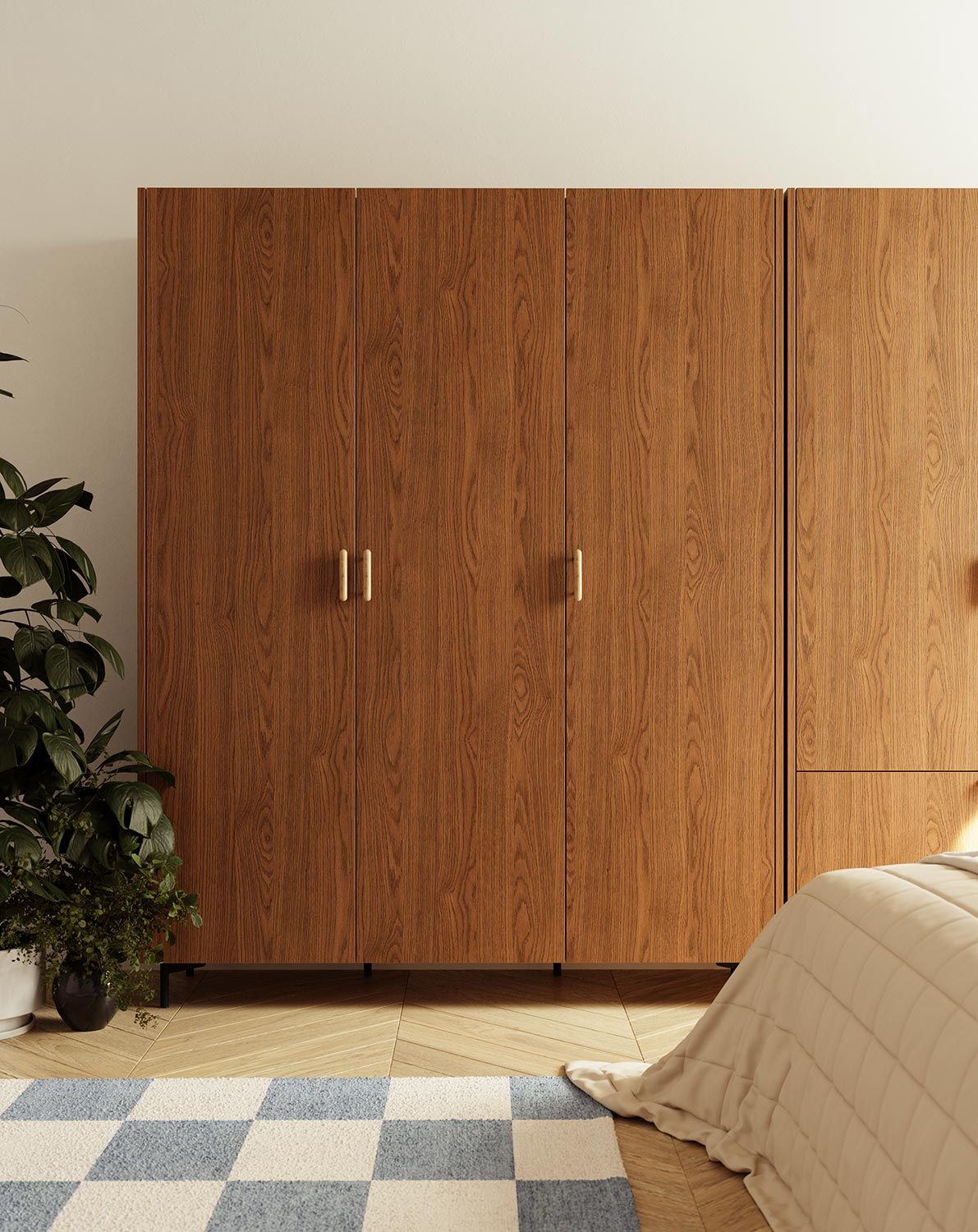 Armoire SKRA SKR53
Couleur : Chêne rustique
Poignée supérieure : chêne cigare
Poignée inférieure : bouton en chêne
Pied : Noir
                            