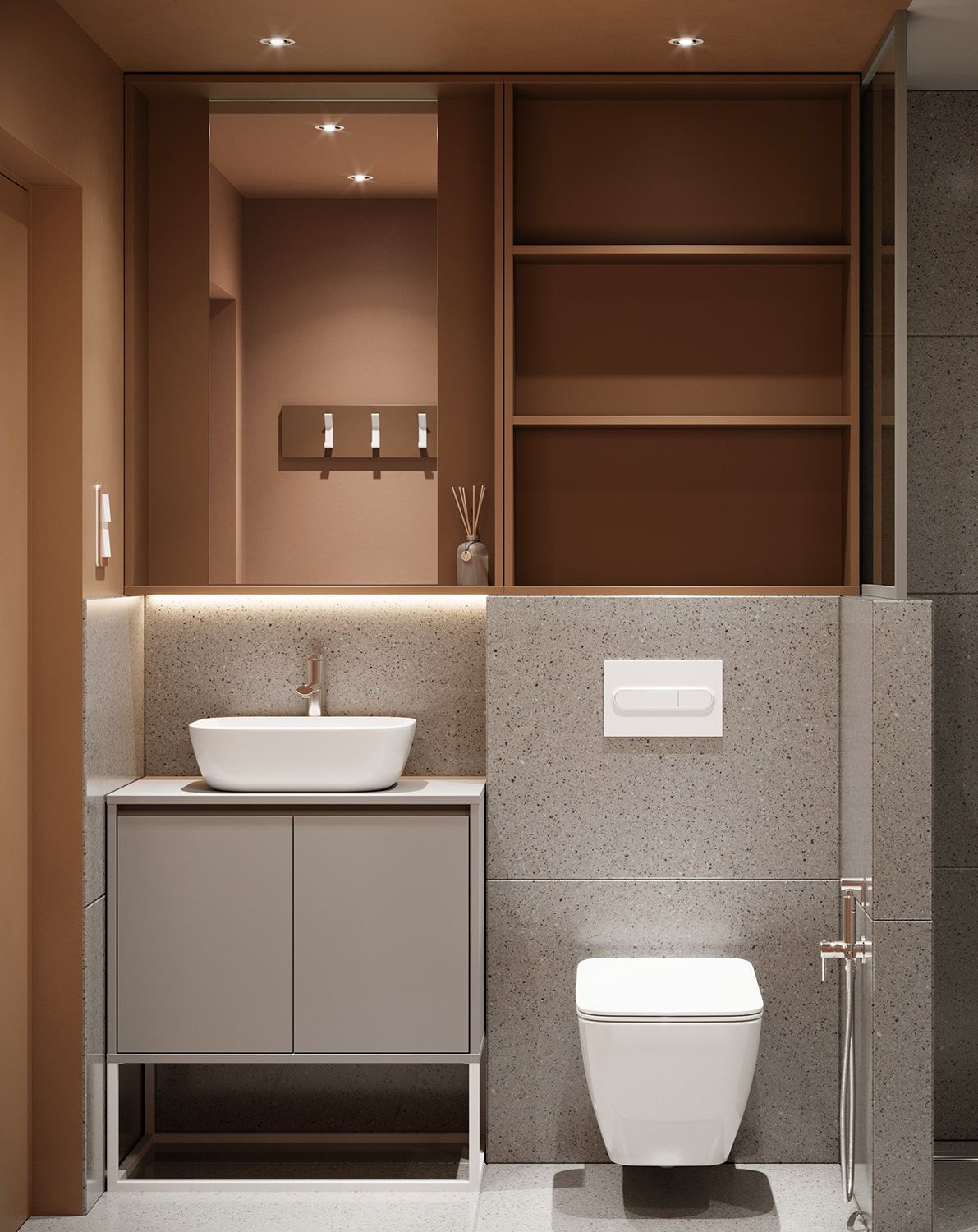 Armoire murale de salle de bains WL02
Couleur : Sahara Deep