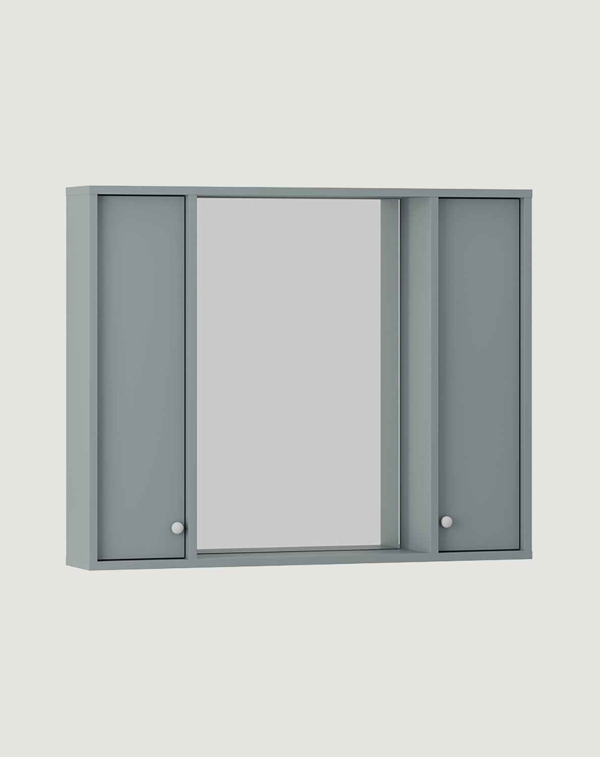 Armoire de toilette avec miroir KABE WKLL02 en style JAPANDI
Couleur : Bleu crépuscule
Poignée : Poignée boule KD blanche