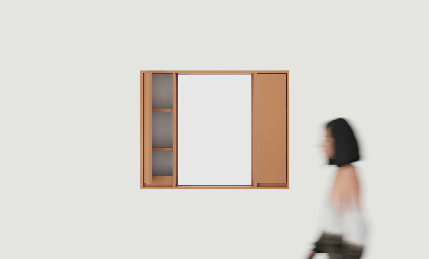 Armoire de toilette avec miroir ODIS WOLL02
Couleur : Sahara Deep