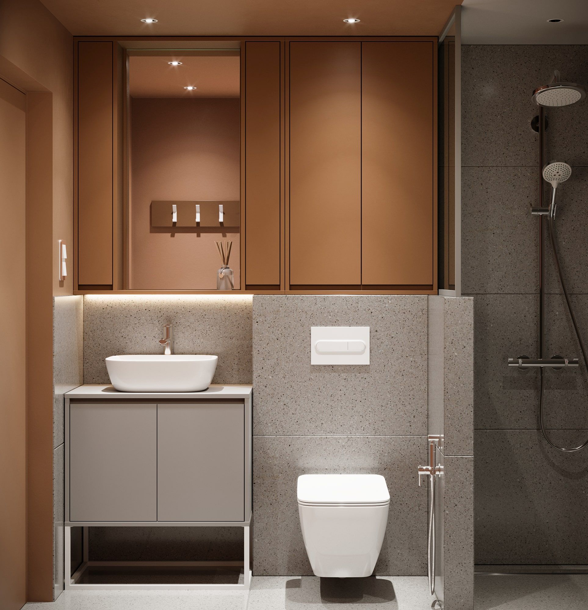Armoire de toilette avec miroir ODIS WOLL02
Couleur : Sahara Deep