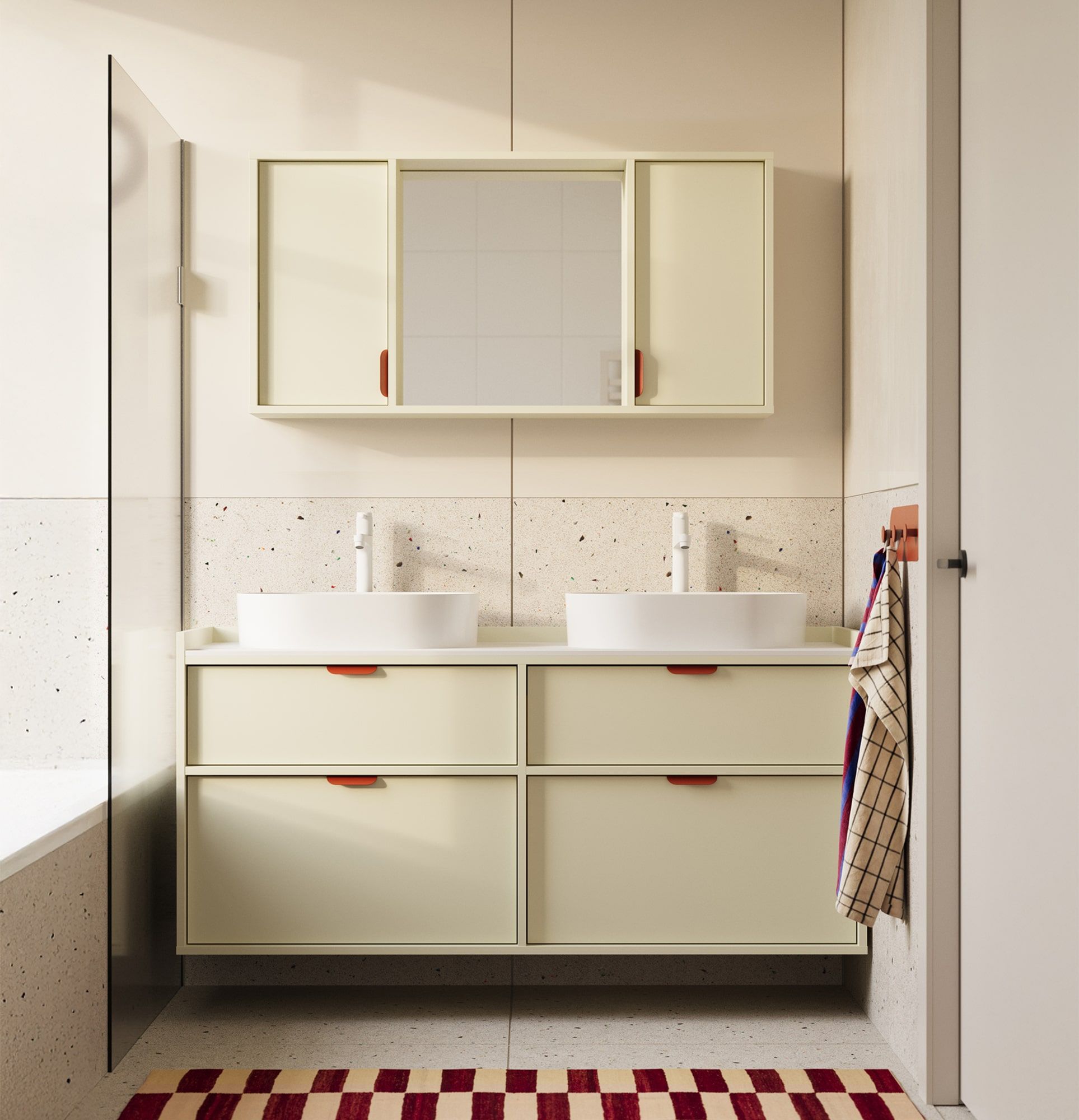 Armoire de toilette suspendue avec miroir SIGI WSLL02
Couleur : Milky Way
Poignée : LAYERS 110 Sahara Deep