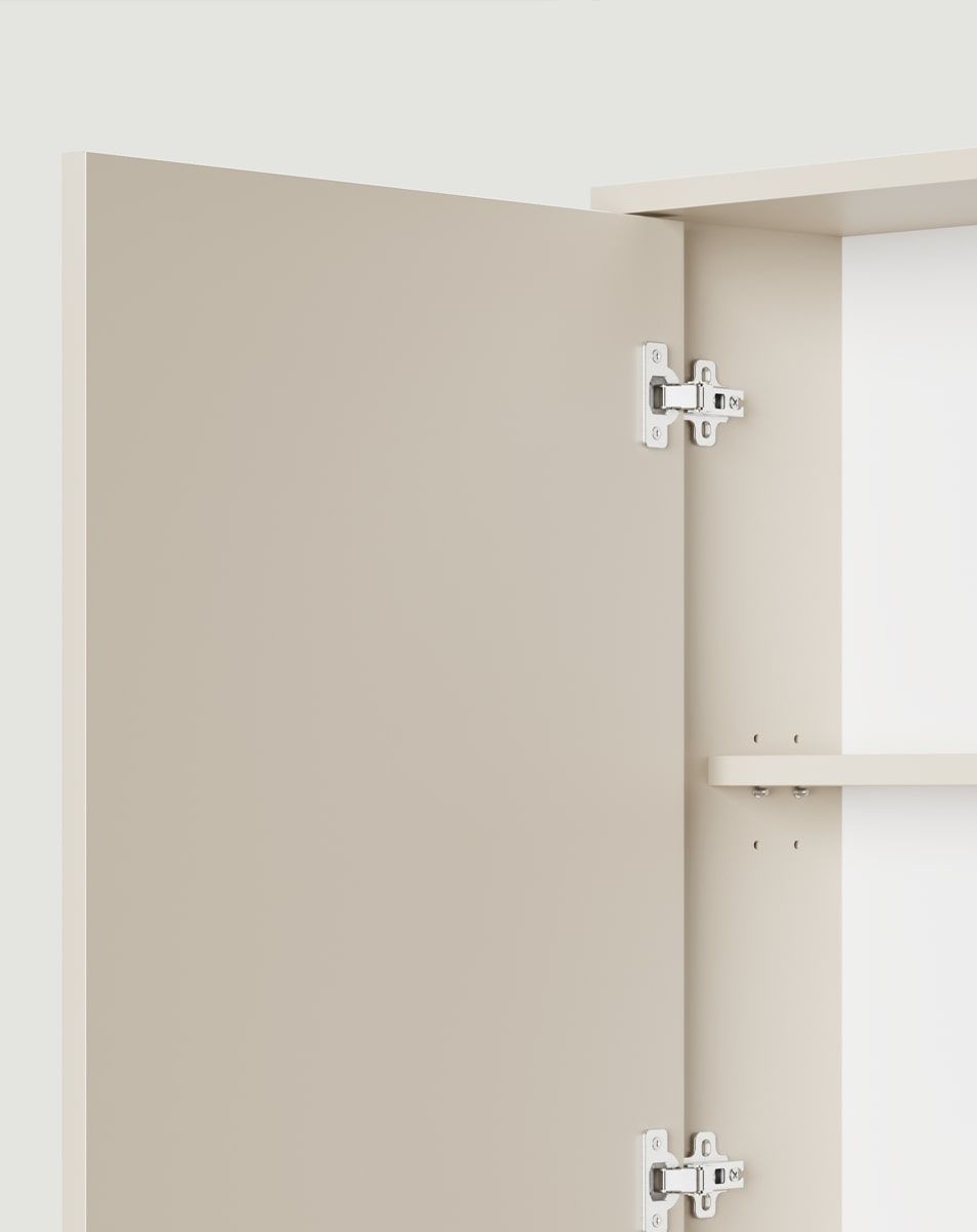 Armoire de toilette avec miroir SIGI WSLL02
Couleur : Beige Champagne