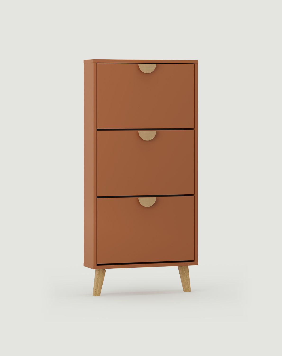 Armoire à chaussures à rabat FENRIS SBK6F
Couleur : Sahara Deep
Pied : Chêne trapézoïdal huilé
Poignée : RIND Poignée en bois