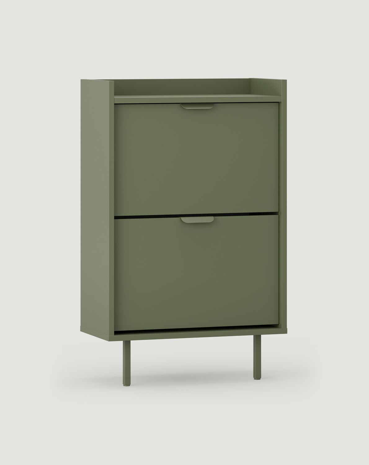 SIGI SBKS1D armoire à chaussures à rabat
Couleur : vert cyprès
Pied : vert cyprès
Poignée : LAYERS 110 vert cyprès