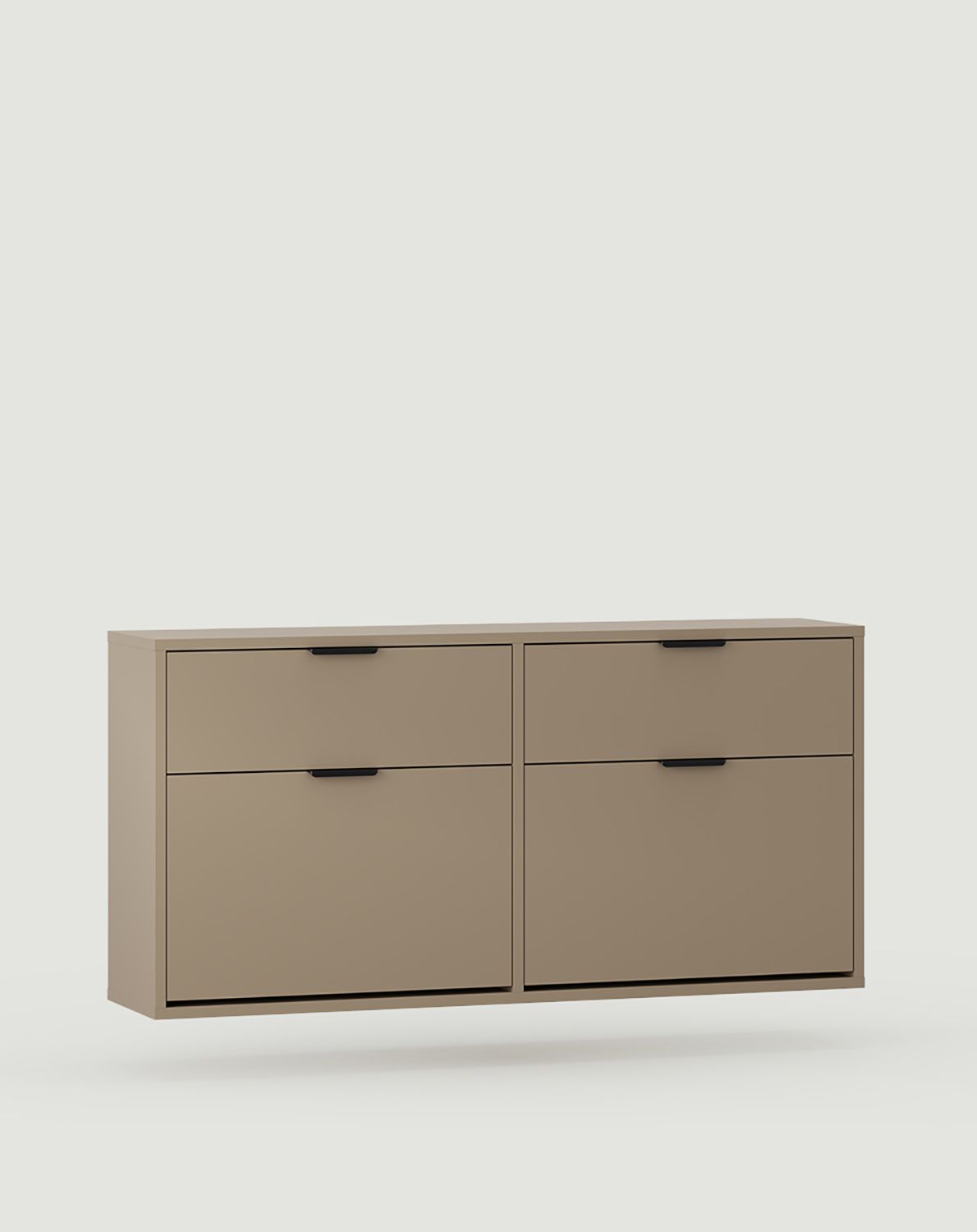 SBK3DS armoire à chaussures murale
Couleur : Cappuccino
Poignée : LING noir KLCZ edge handle
                            