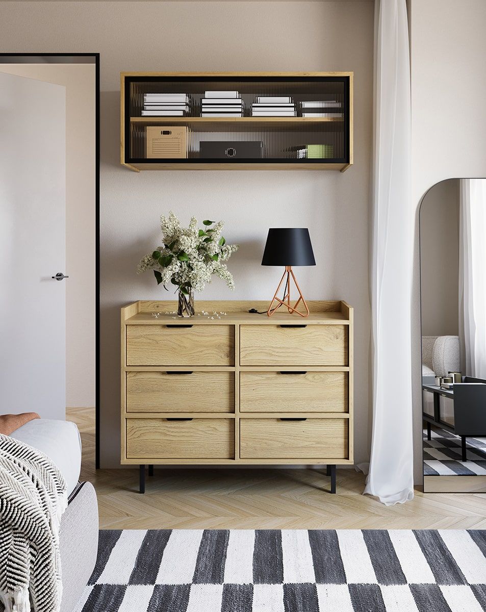 Armoire d'extension vitrée SIGI RPWS1
Couleur : Chêne ensoleillé
Verre : Verre ornemental cannelé