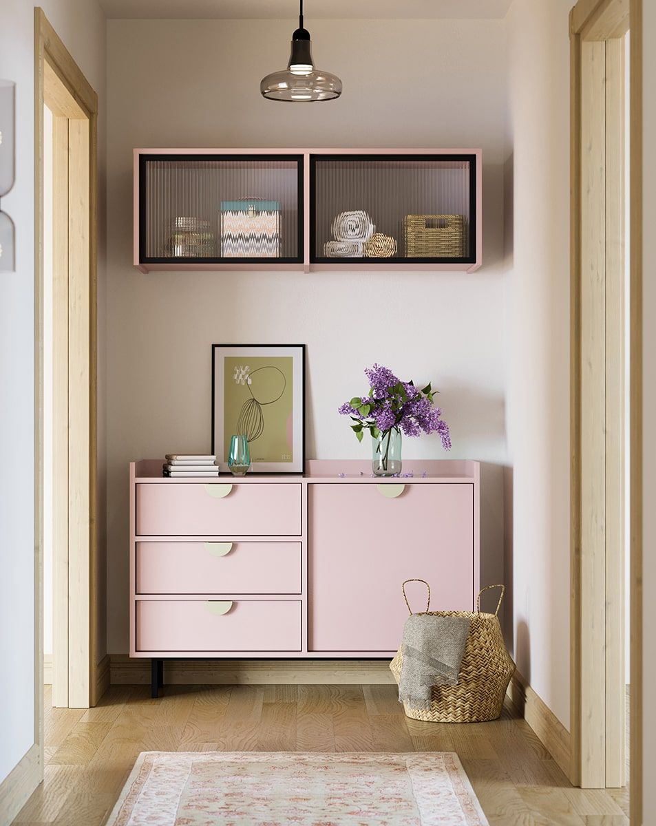 Armoire d'extension vitrée SIGI RPWS2
Couleur : Rose antique
Verre : verre ornemental cannelé