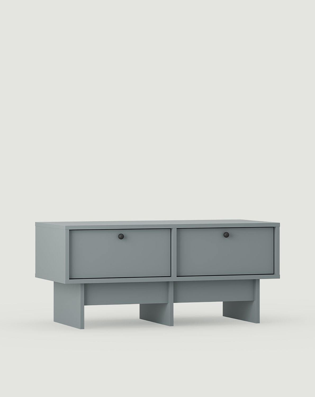 KABE KNTV1 armoire basse RTV en style JAPANDI
Couleur : Bleu crépusculaire
Poignée : Poignée à bille Noir KD
