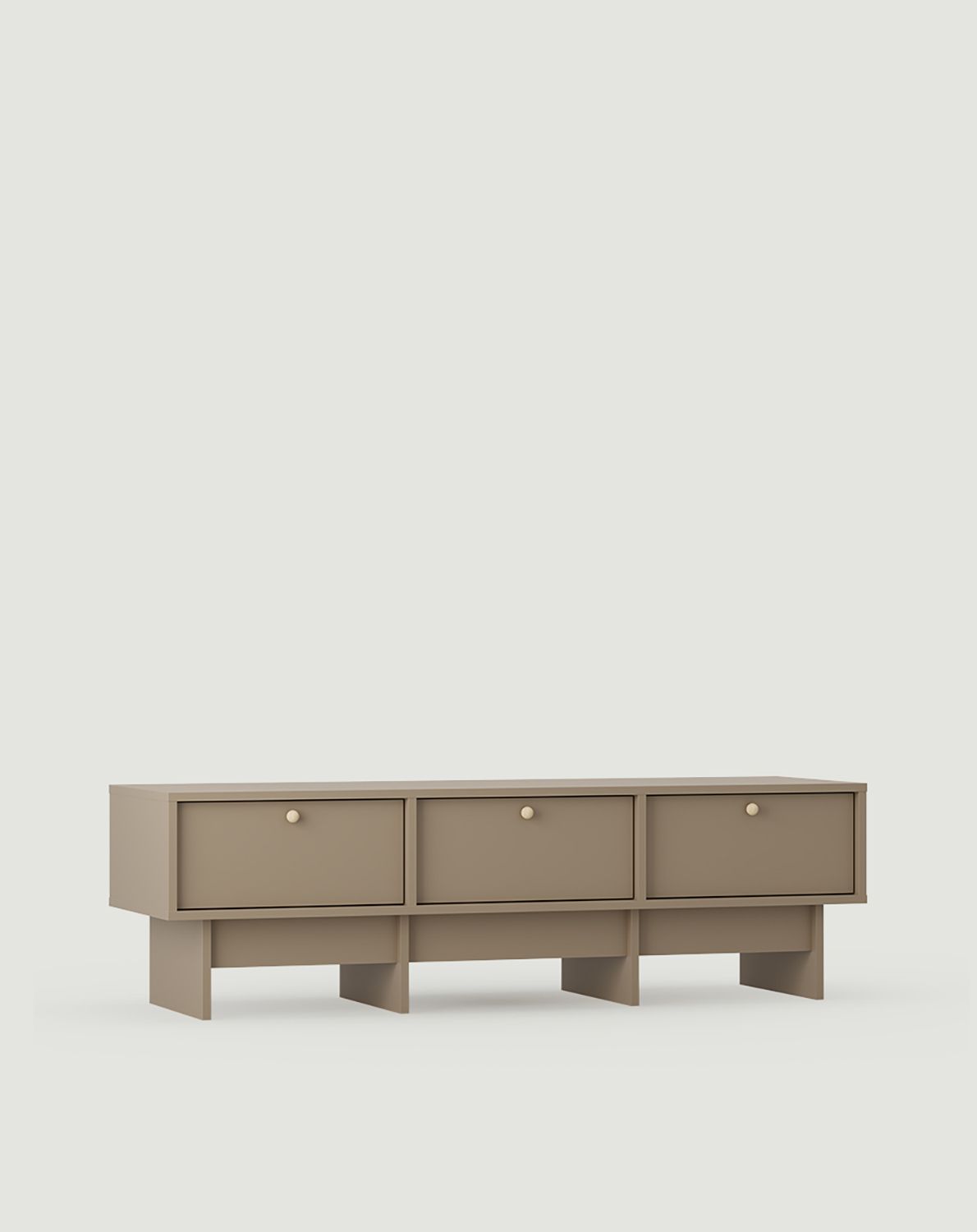 KABE KNTV2 armoire basse RTV en style JAPANDI
Couleur : Cappuccino
Poignée : KD Poignée sphérique en bois