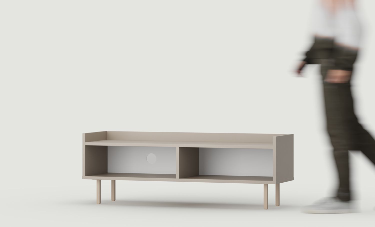 Armoire basse RTV SIGI S1TV4
Couleur : Frêne Blanc Argile
Pied : Cappuccino