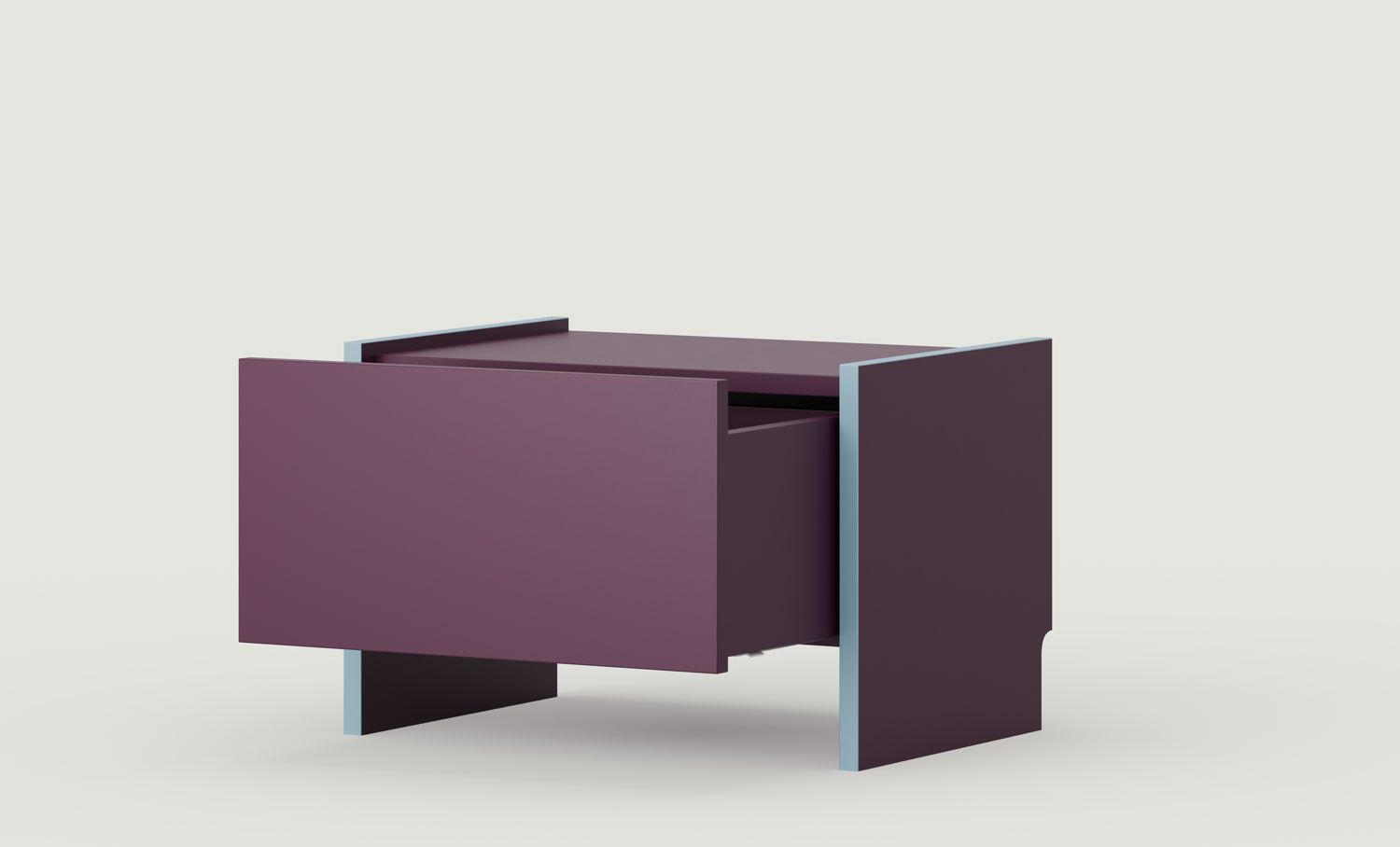 ASKA ASK01 table de chevet
Couleur : Prune Rubis
Placage : Bleu colombe