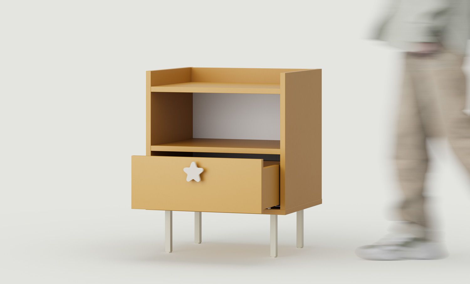 Table de chevet SIGI KIDS avec tablette et tiroir SNS04K