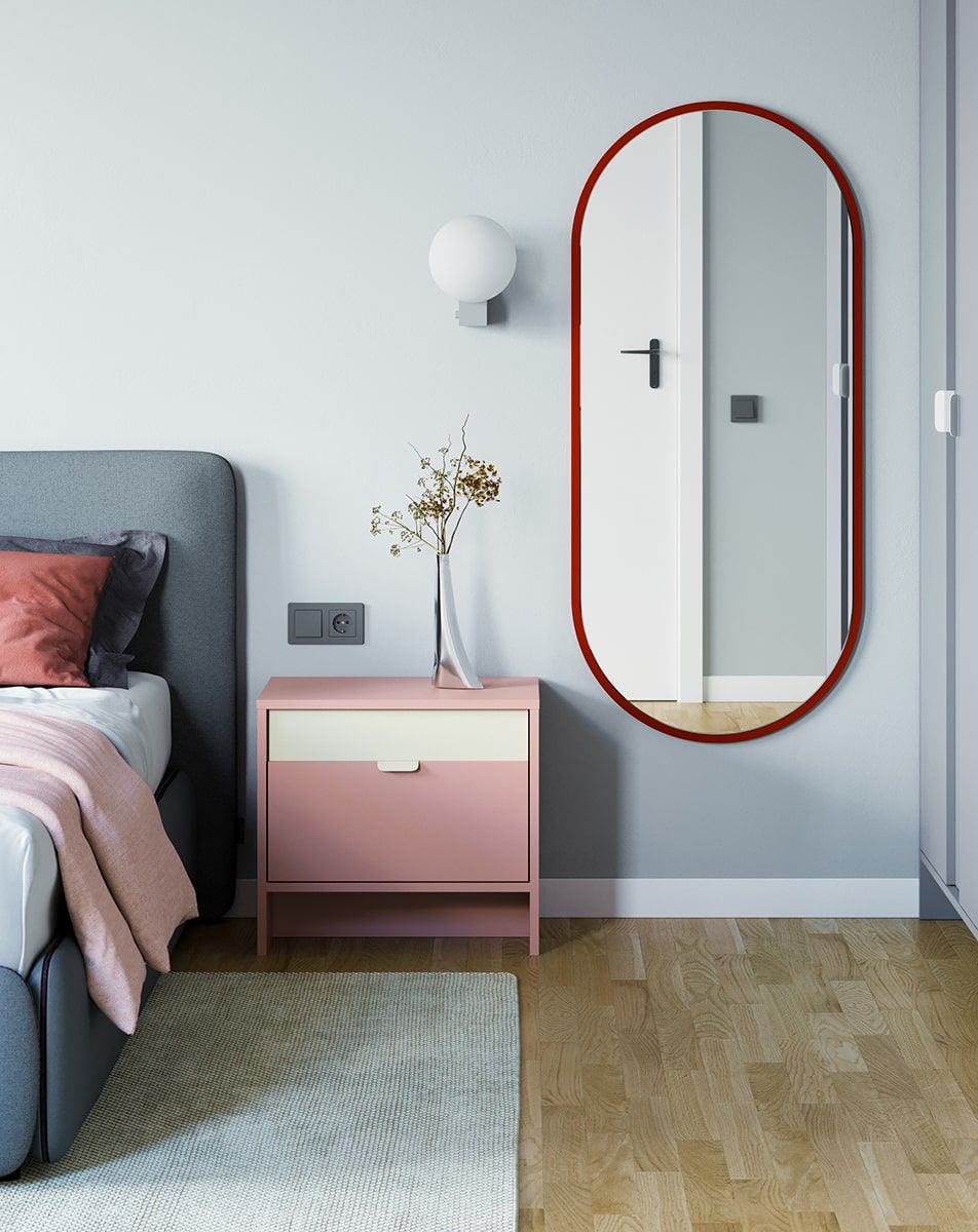 LAYERS table de nuit avec tiroir LAY26
Couleur : Antique Rose
Couleur de la façade : Milky Way
Poignée : LAYERS 110 Milky Way