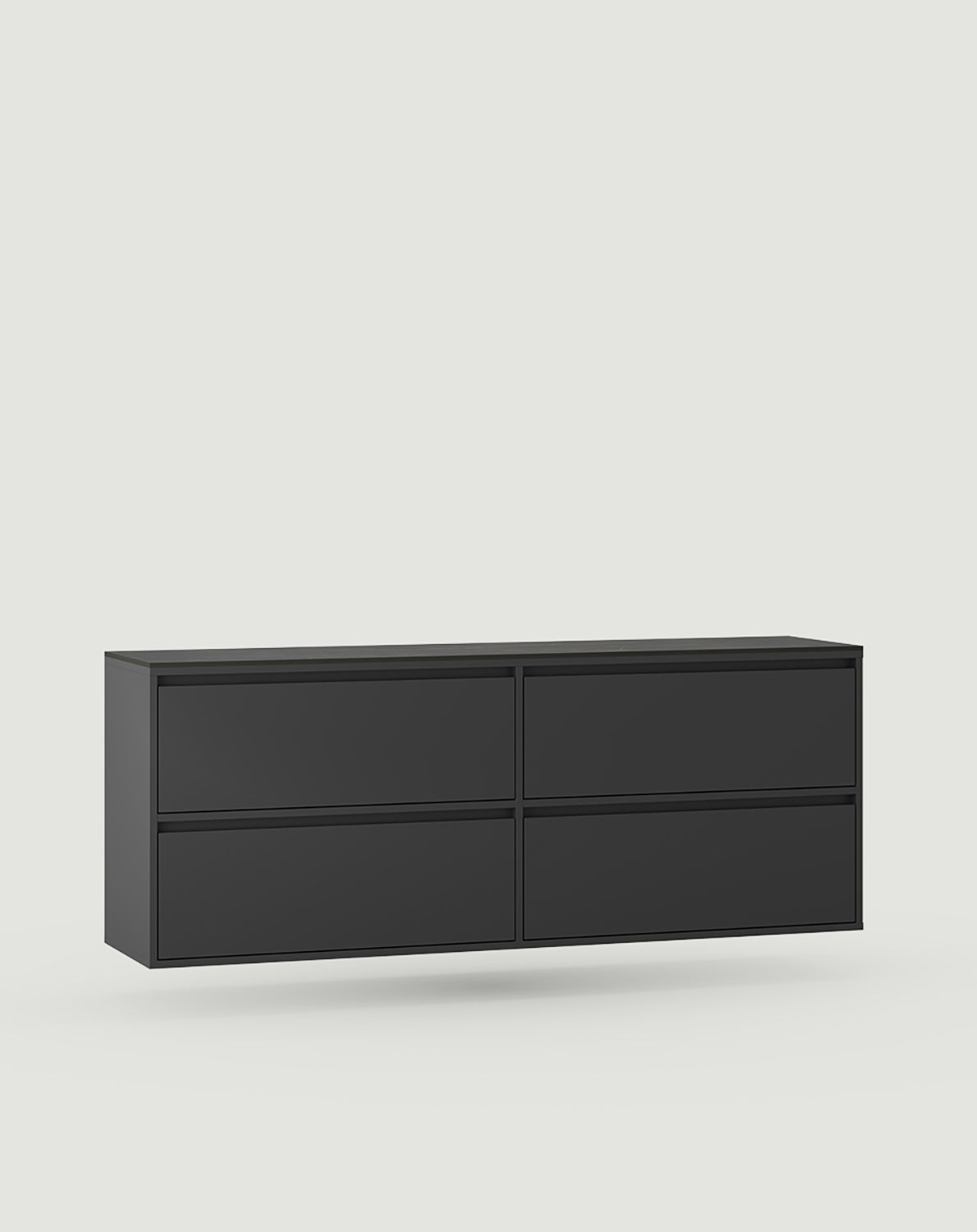 ODIS armoire murale pour deux lavabos WO2U03B
Couleur : Onyx noir
Plateau : marbre fritté noir