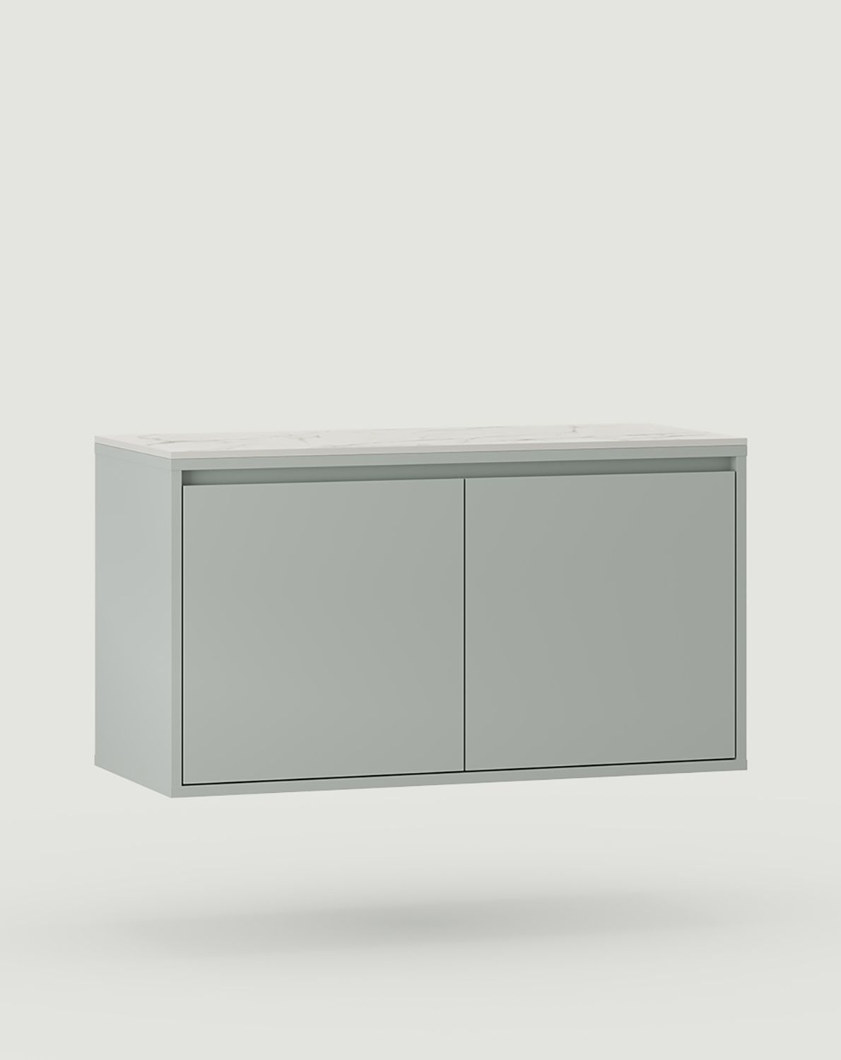 ODIS meuble lavabo mural WOU01B
Couleur : Pistache laiteuse
Plateau : marbre fritté doré