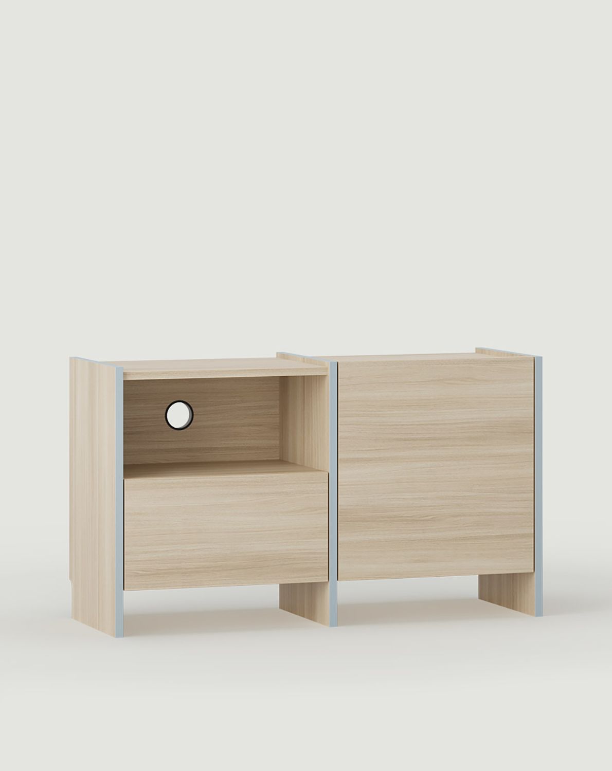 Armoire RTV ASKA ASK11
Couleur : Chêne sable
Placage : Bleu colombe