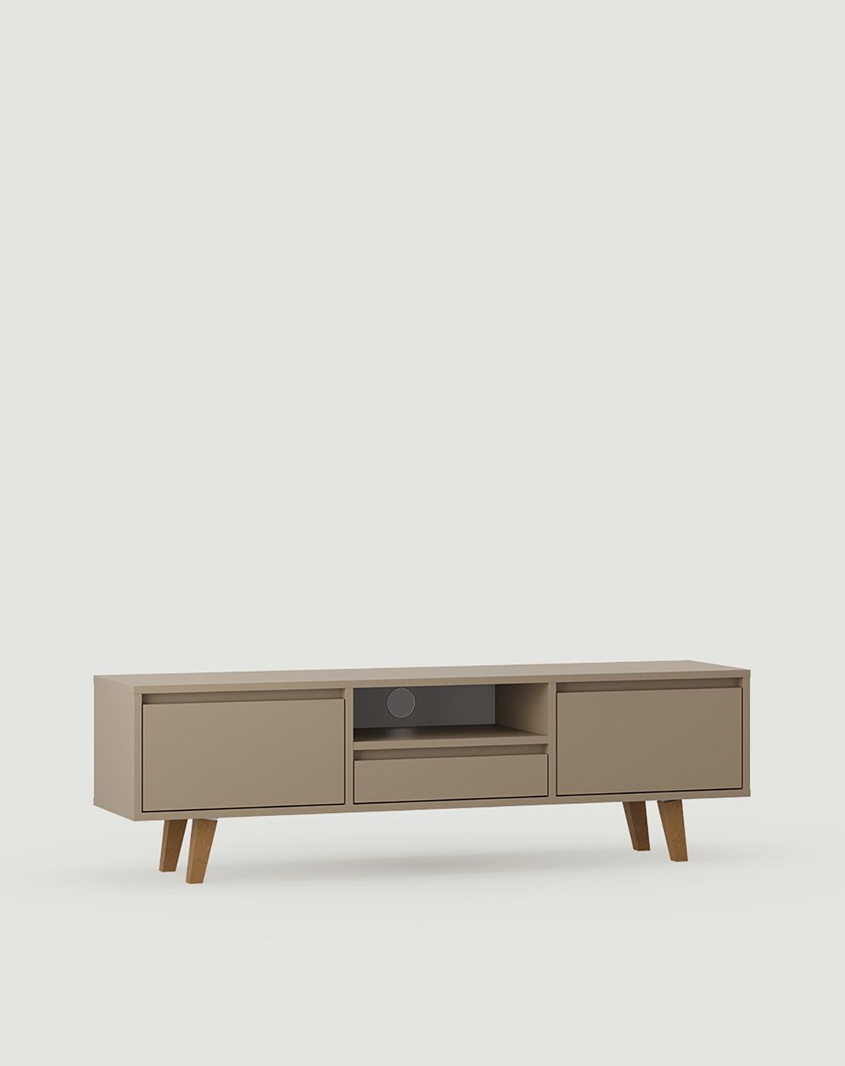 Armoire RTV FENRIS FTV4
Couleur : Cappuccino
Pied : hêtre trapézoïdal teinté