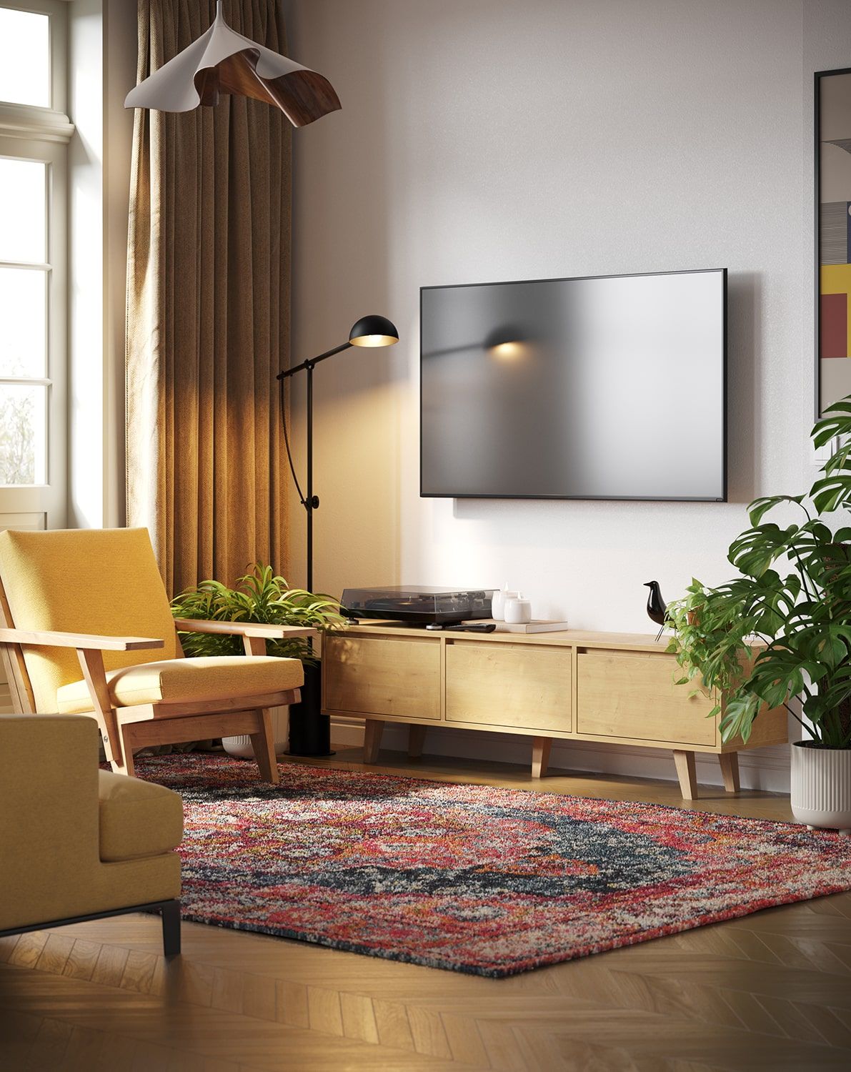 Armoire RTV FENRIS FTV4K
Couleur : chêne Hamilton
Pied : chêne trapézoïdal huilé